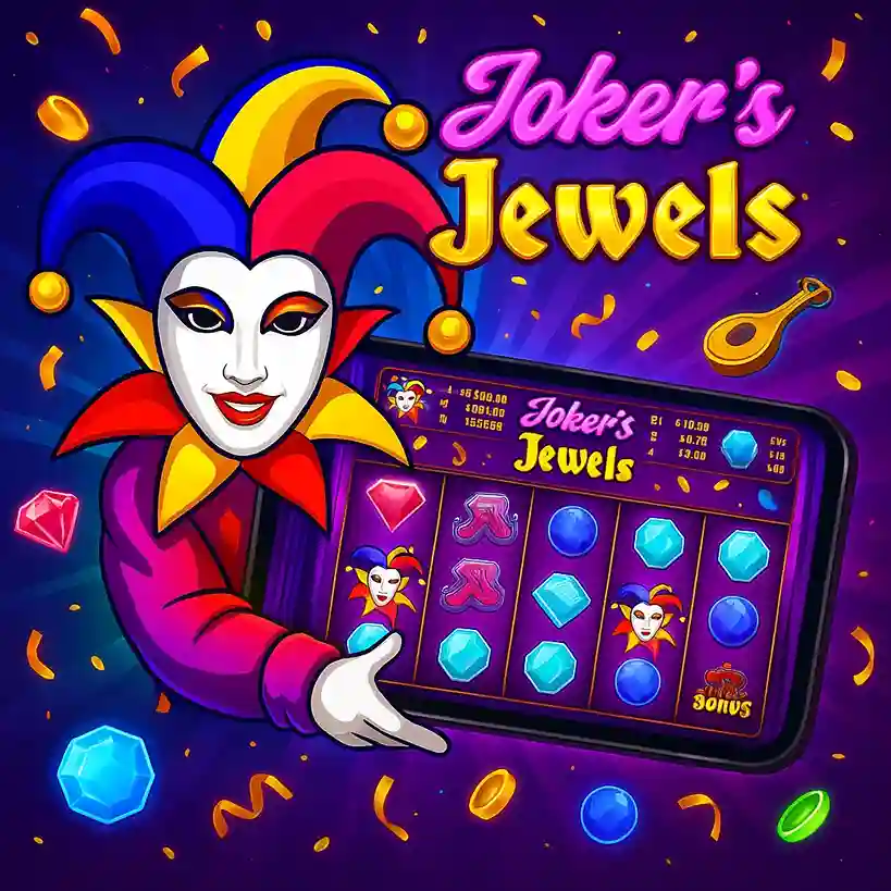 Joker Jewels Joker sosteniendo una máquina con premio alto