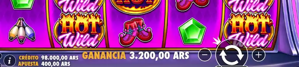 Captura de Joker’s Jewels Hot con símbolos BAR, gemas y comodines hot en los rodillos